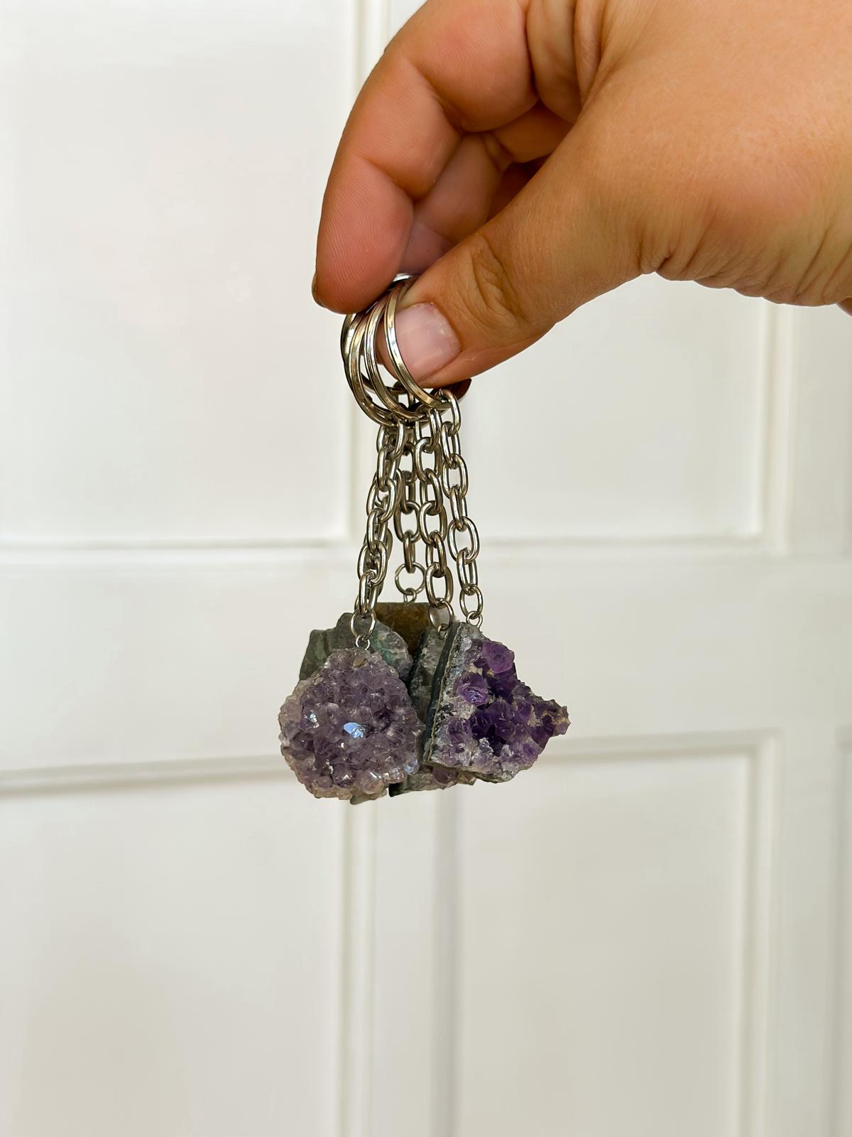 Amethist sleutelhanger