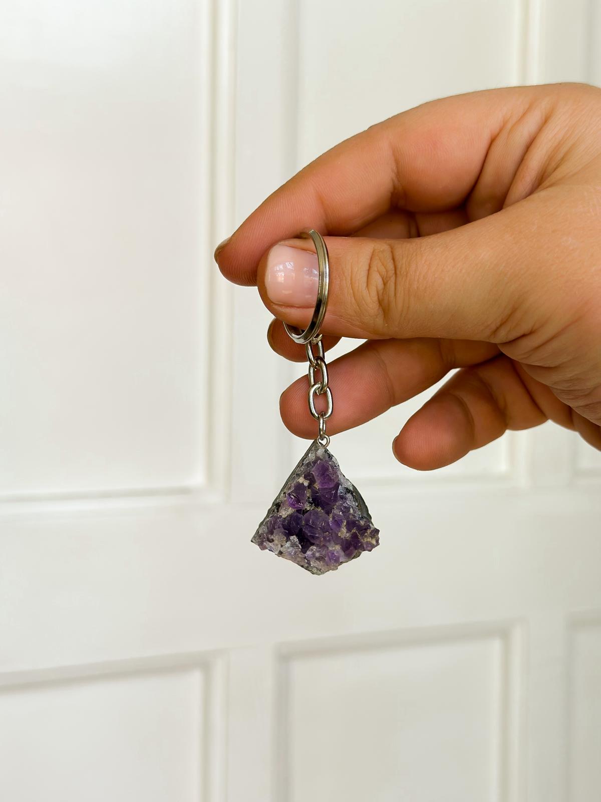 Amethist sleutelhanger