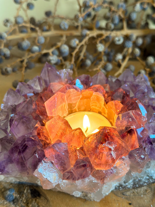 Waxinelichthouder Amethist (Extra A-kwaliteit) nr. 1