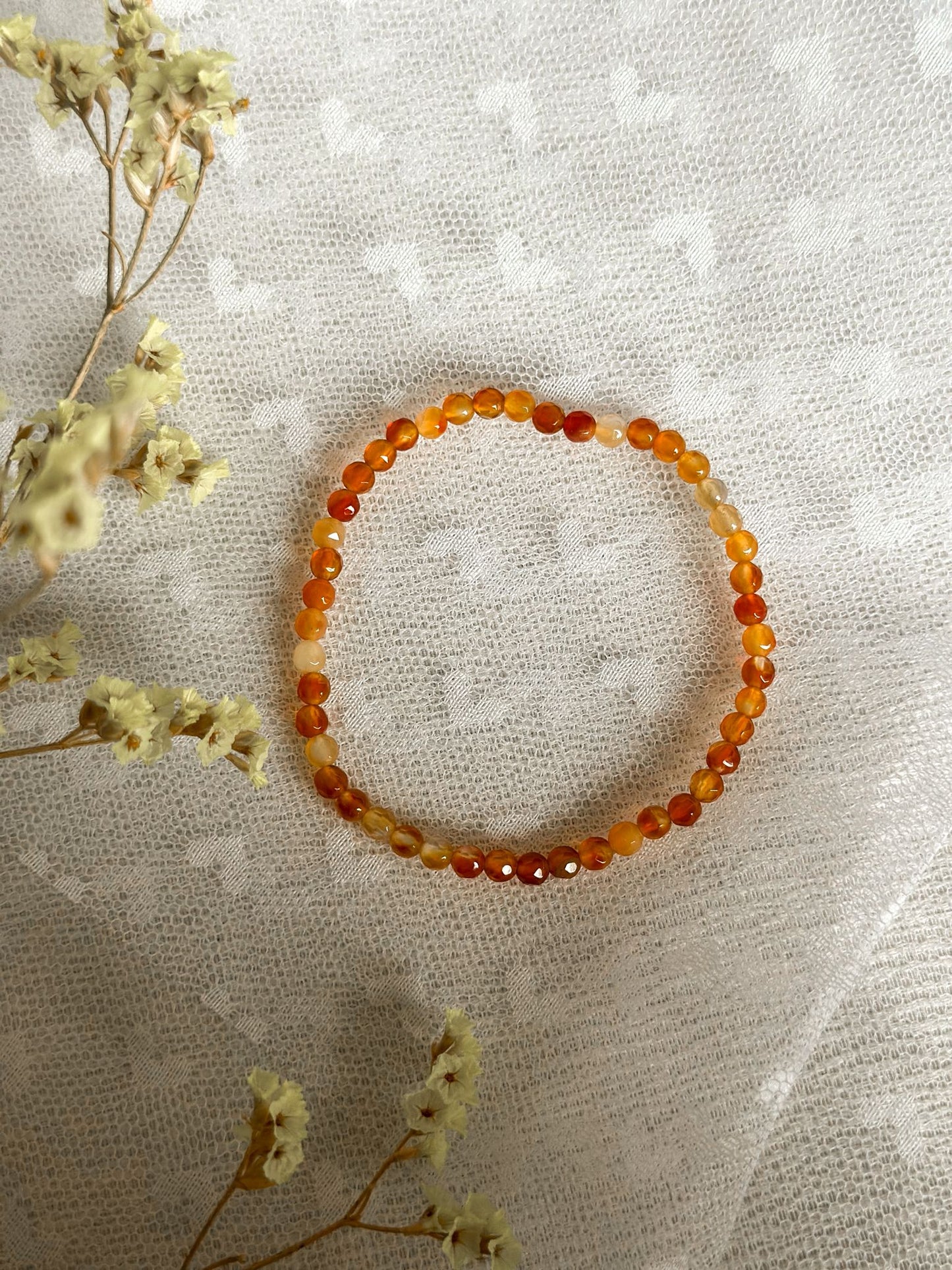 Kogelarmband Carneool | 4mm