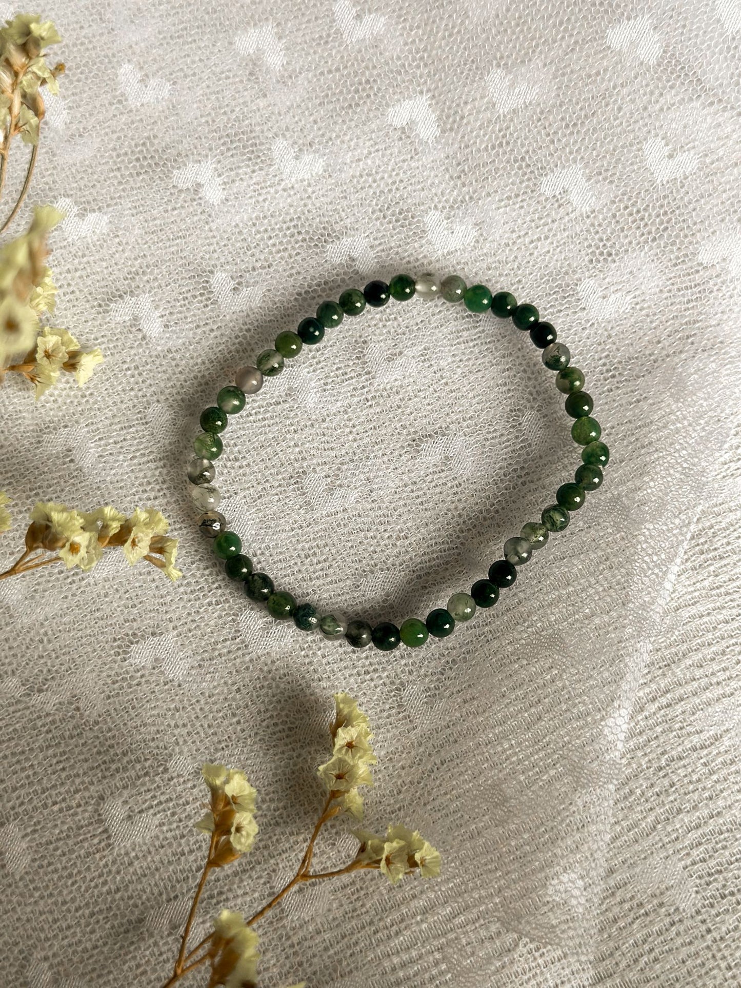 Kogelarmband Mosagaat | 4 mm