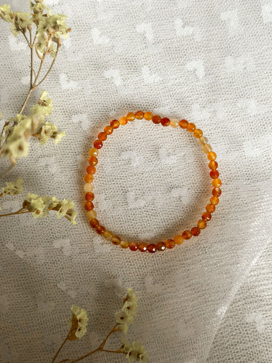 Kogelarmband Carneool | 4mm