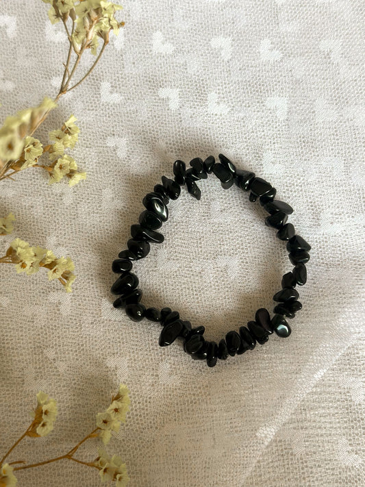 Obsidiaan Splitarmband