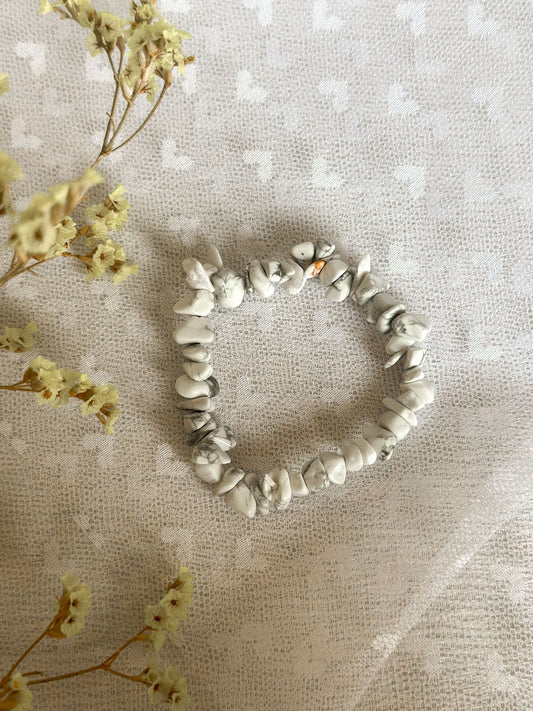 White Howlite Splitarmband